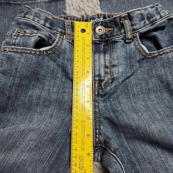 The Childrens Place Girls Blue Jeans Size 8 Bootcut Stretch Adj Waist 22X23 Kids - Picture 6 of 12